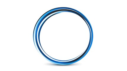 A striking circular logo featuring a blend of blue hues, designed for a financial services company. The modern font choice emphasizes clarity and professionalism, while the spacious background allows