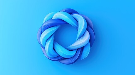 A striking circular logo featuring a blend of blue hues, designed for a financial services company. The modern font choice emphasizes clarity and professionalism, while the spacious background allows