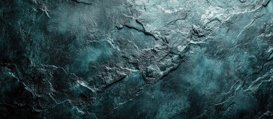 Obraz premium Dark textured surface with rough stone-like appearance and subtle water effects Copy Space