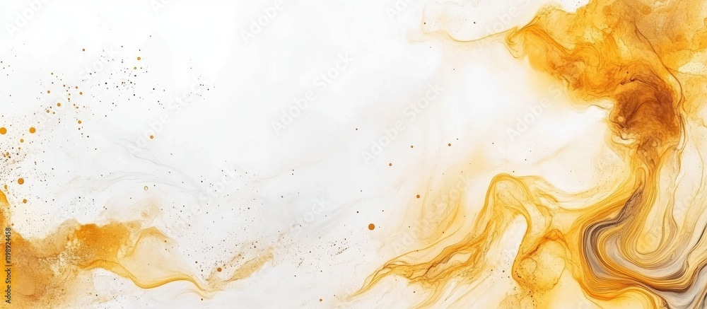 Poster abstract orange and white fluid art background with waves and swirls featuring copy space for text p