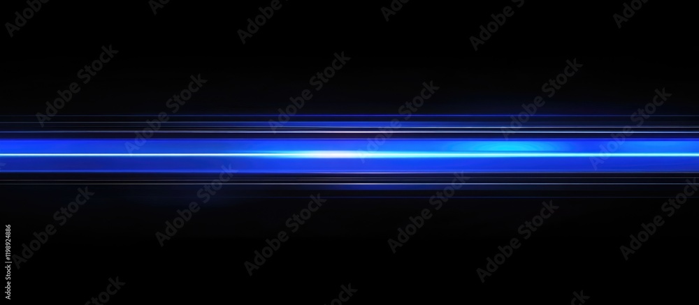 Poster blue light streaks on a dark background with motion blur effect suitable for technology and digital 