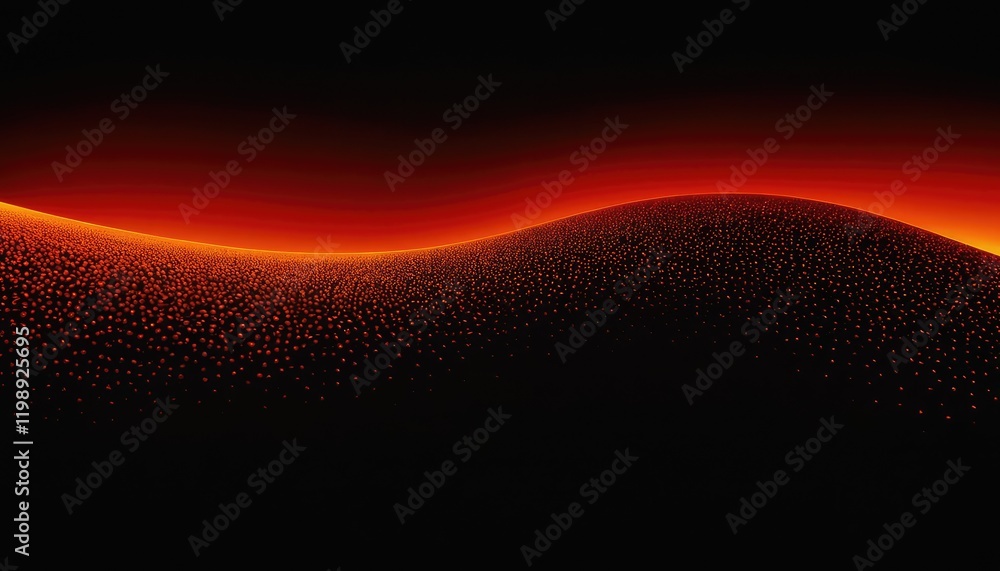 Aufkleber orange black wavy gradient background with grain and noise texture for header poster banner backdrop