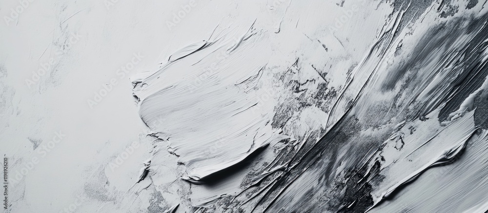 Aufkleber abstract gray and white textured background with paint strokes and copy space for text