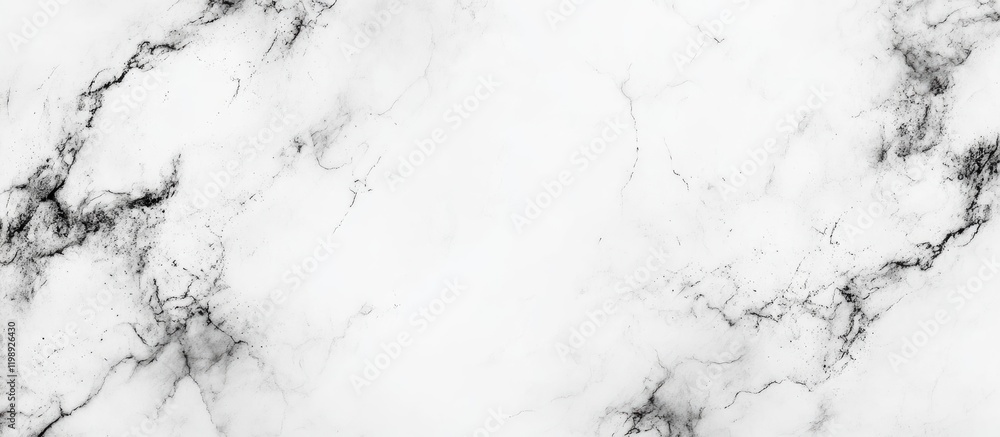 Poster white marble texture with black veining and ample copy space for text or graphic overlay