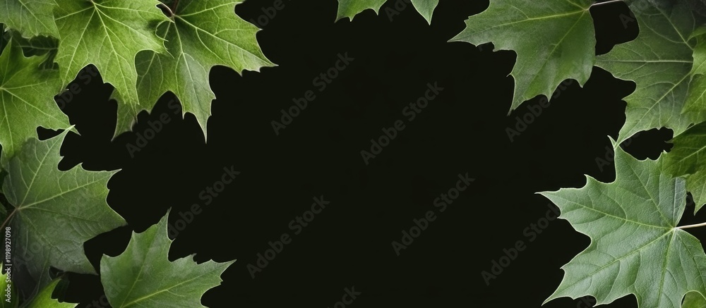 Aufkleber green leafy texture background with dark central area and ample copy space for text or graphic desig
