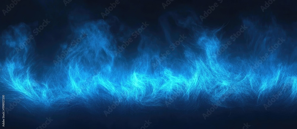 Aufkleber blue flames on a dark background with swirling motion and texture suitable for abstract or digital d