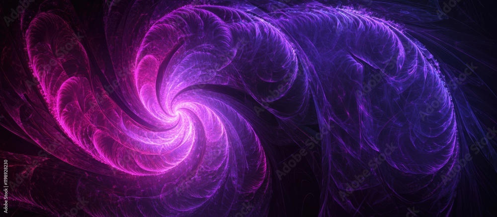 Aufkleber abstract swirling fractal design in vibrant pink and purple shades with intricate patterns and smoot