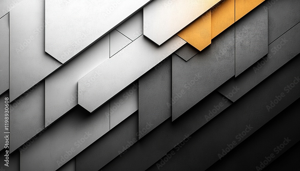 Aufkleber abstract geometric metallic background with highlighted element