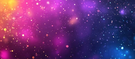 Fototapeta premium Colorful bokeh background with glittering lights in shades of pink, purple, and blue abstract design with copy space