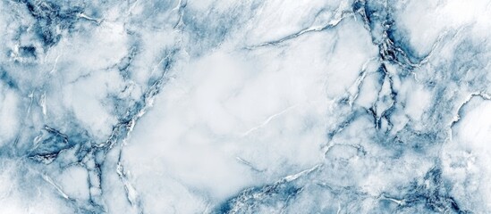 Blue marble texture background with white veins and ample copy space for design elements.