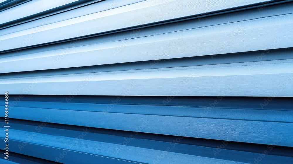Poster blue and gray metal surface with horizontal lines of varying shades providing texture and depth copy