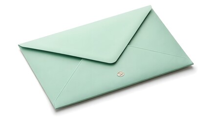 Minimalist Light Green Envelope with Crisp Edges and Matte Finish V4