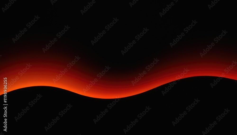 Poster orange black wavy gradient background with grain and noise texture for header poster banner backdrop