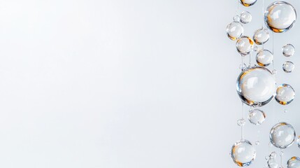 Transparent Hyaluronic Acid Gel Texture on Light Background.
