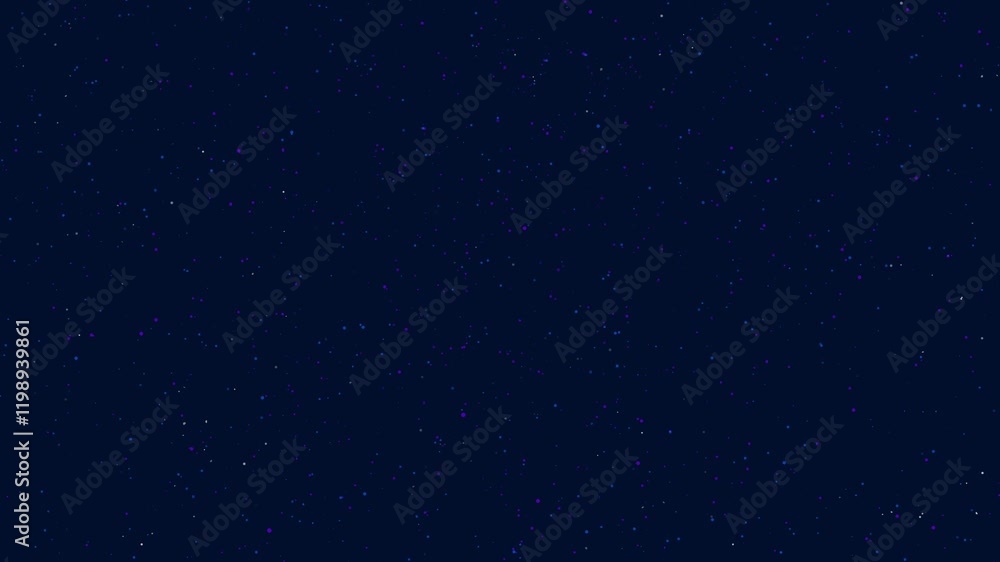 Poster loopable animation of dazzling twinkling lights against dark blue background with scintillating glit