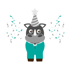 Birthday Party Animal Character - Rhinoceros 