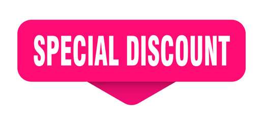 special discount sticker. special discount sign on transparent background