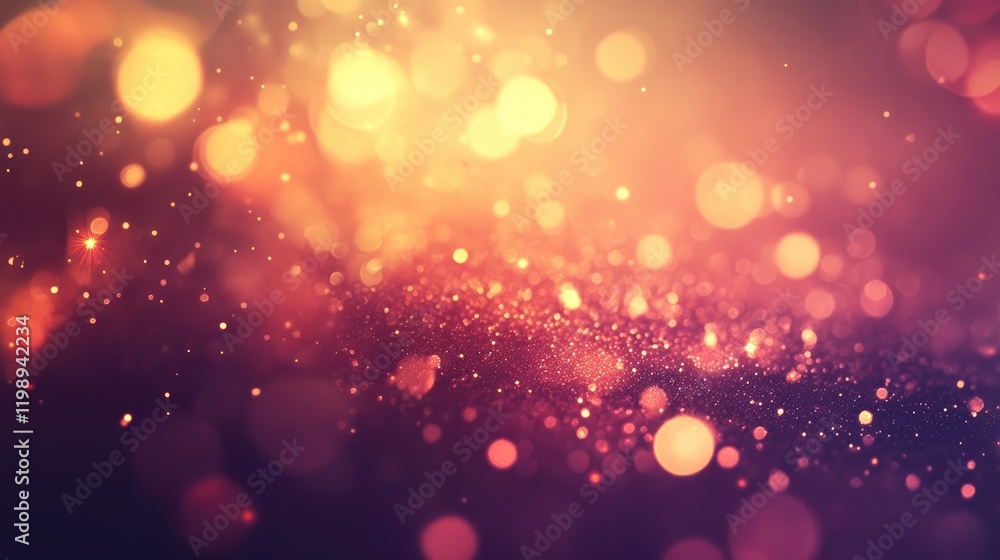 Poster colorful abstract bokeh background with warm glowing lights and sparkles on a soft gradient texture 