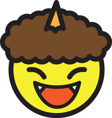 笑顔の黄鬼