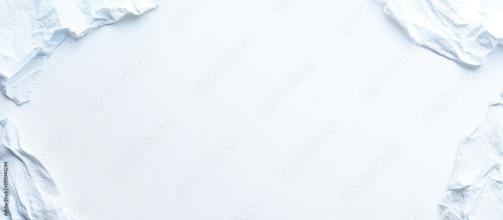 Poster white textured background with crumpled paper edges and ample copy space for design elements.