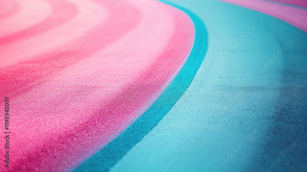 Poster abstract colorful curved lines in pink and blue with soft gradients and textures on a smooth backgro