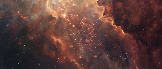 Obraz premium Dynamic and vibrant view of a young star or nebula in active formation area.