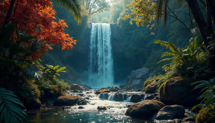 Fototapeta premium waterfall in the forest