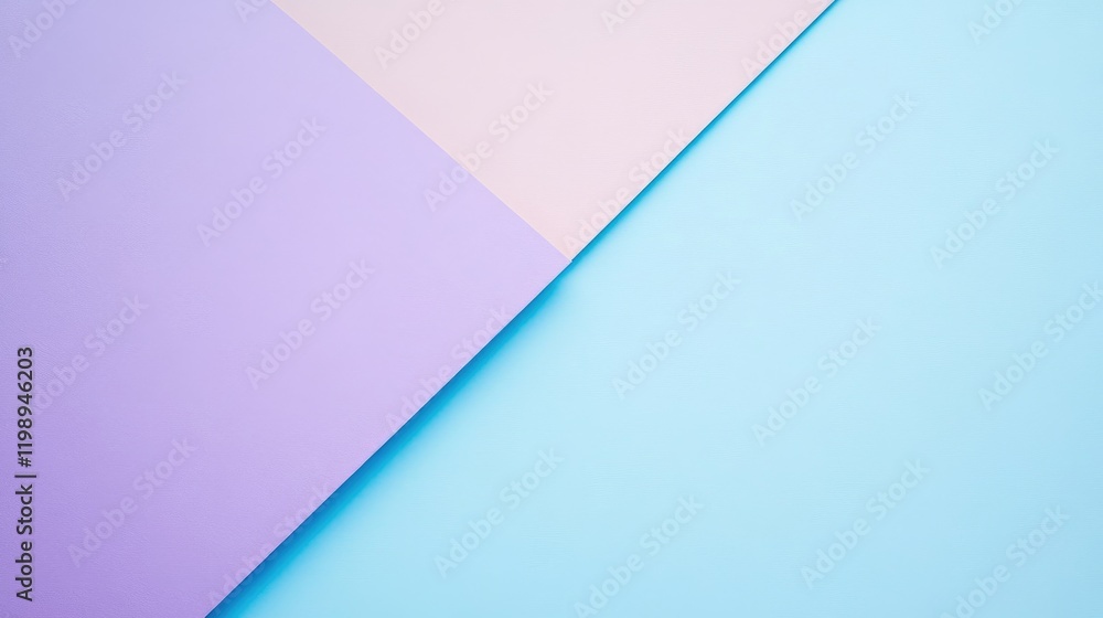 Poster colorful geometric paper background in purple and blue with diagonal design and copy space for text 