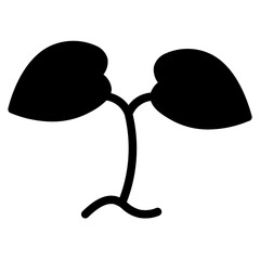 Easter Leaf Plants Glyph Icon