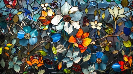 Colorful Leaves Floral Pattern Design