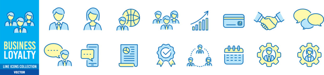 business loyalty icons vector sign