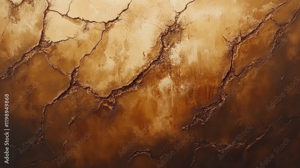 Poster textured brown wall surface with cracks and aged finish ideal for background use and design applicat