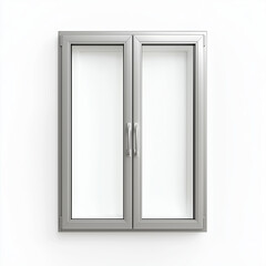 Transparent 3D Design of Modern Aluminum Window with Clear Glass..