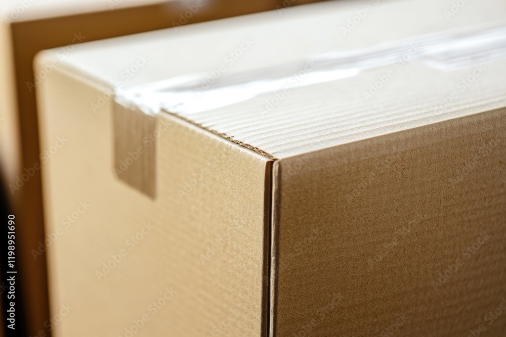 Poster a close-up view of a box sitting on a table, perfect for use in editorial or commercial contexts whe