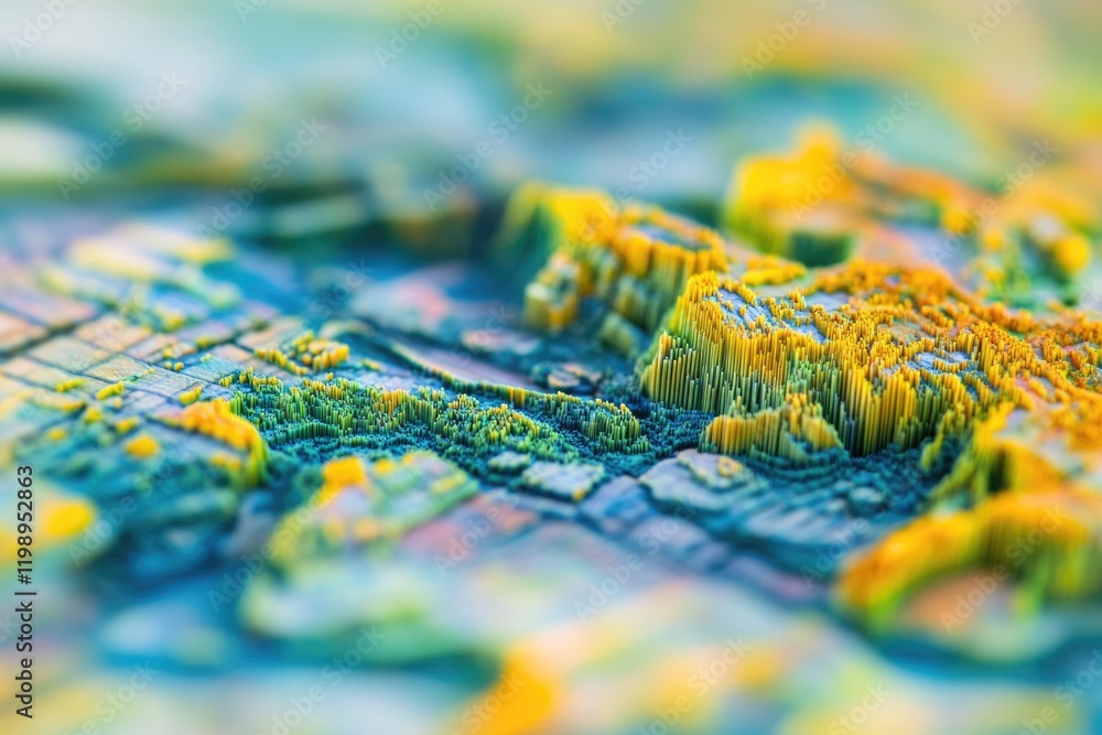 Poster a detailed view of a world map with various geographical features and borders