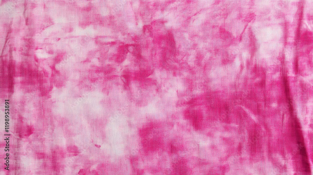 Poster pink dyed fabric texture with abstract patterns and gradients suitable for backgrounds or textile de
