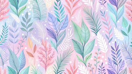 Fototapeta premium Ethereal Pastel Floral Pattern with Gradient Background for Delicate Design Applications