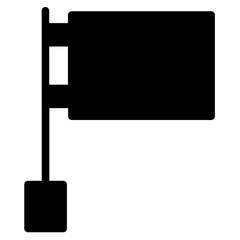 Football Sport Flag Glyph Icon