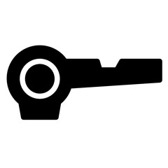 Whistle Referee Soccer Glyph Icon