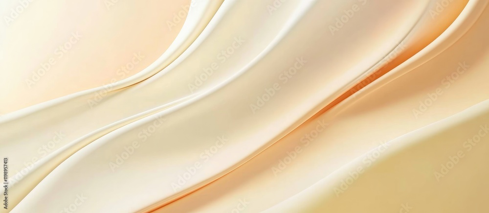 Poster elegant minimalist background design in creamy yellow soft white and pastel peach tones with smooth 