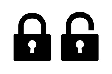 南京錠アイコン黒