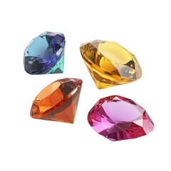 Fototapeta premium Colorful gemstones showcasing brilliance and clarity, perfect for design and decoration.