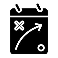Progress Strategy Plan Glyph Icon