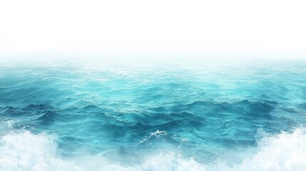 Serene Ocean Waves with Soft Light and Gentle Color Palettes