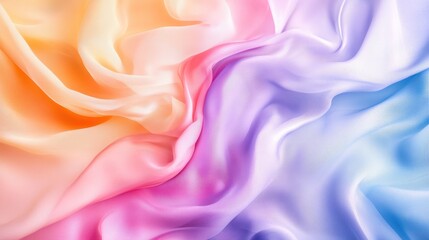 Obraz premium Colorful satin fabric background with flowing textures and patterns