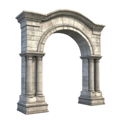 Obraz premium Elegant stone archway with intricate detailing and sturdy columns.