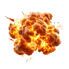 Explosive Fireball Erupting with Intense Flames and Billowing Smoke in a Dramatic Scene