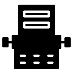 Writing Sheet Printing Glyph Icon