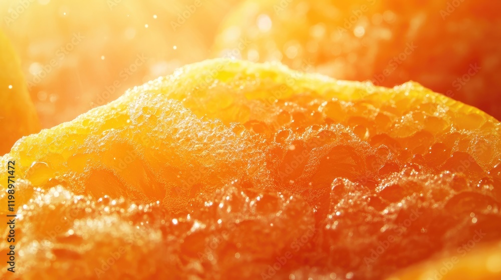 Poster sunlit close-up of fresh textured tangerines against a vibrant orange background with soft highlight