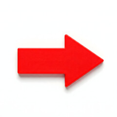 red arrow isolated on white